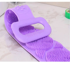 2pcs Silicone Bath Brush and Towel for Back Massage