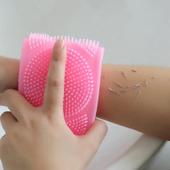 2pcs Silicone Bath Brush and Towel for Back Massage