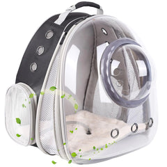 Clear Cat Backpack Carrier Space Capsule Astronaut Bubble Window with Front Extension to Carry Transport Pet Carrier Backpack for Cat Small Puppy Bunny Back for 20 Pounds Cat Bookbag