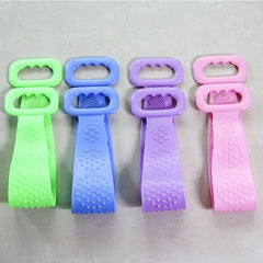 2pcs Silicone Bath Brush and Towel for Back Massage