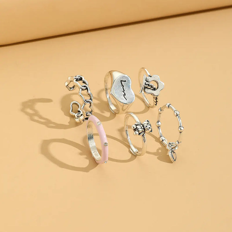 Creative Flower Chain Love Ring
