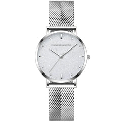 Rose Gold Quartz Watch with Waterproof Mesh Band